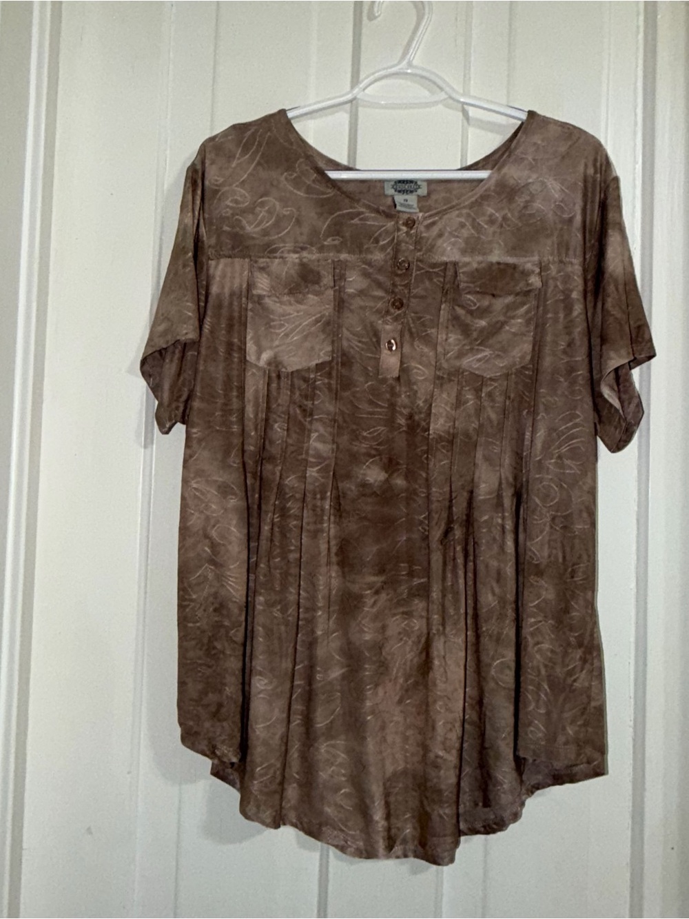 Vintage women's size 2X shirt Relaxed Short-Sleeve Women's Top textured